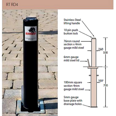 <strong>Marshalls Rhino RT/RD4 Telescopic Bollard</strong>